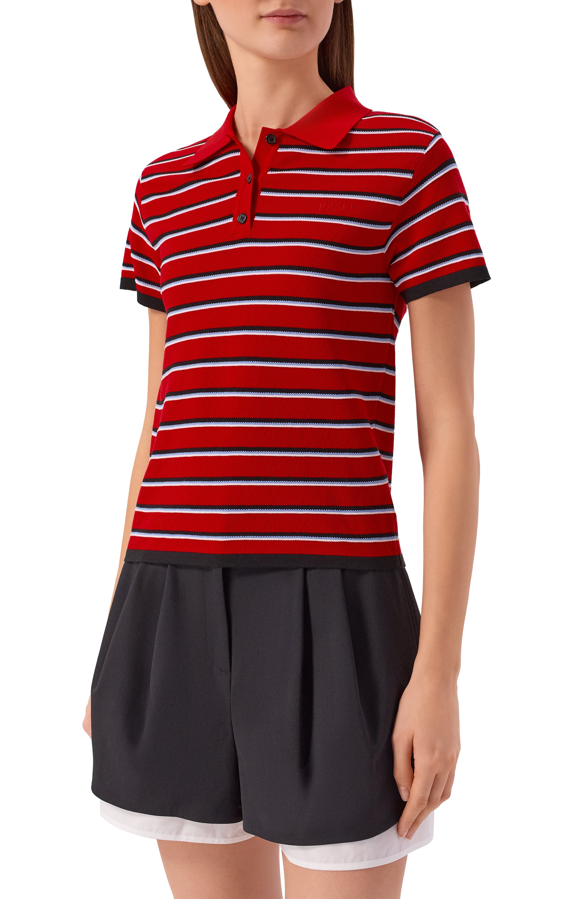 Поло JUUN.J красного цвета по цене 43550 руб., арт. JW6351W03, фото 3 Поло JUUN.J, арт. JW6351W03, фото 3