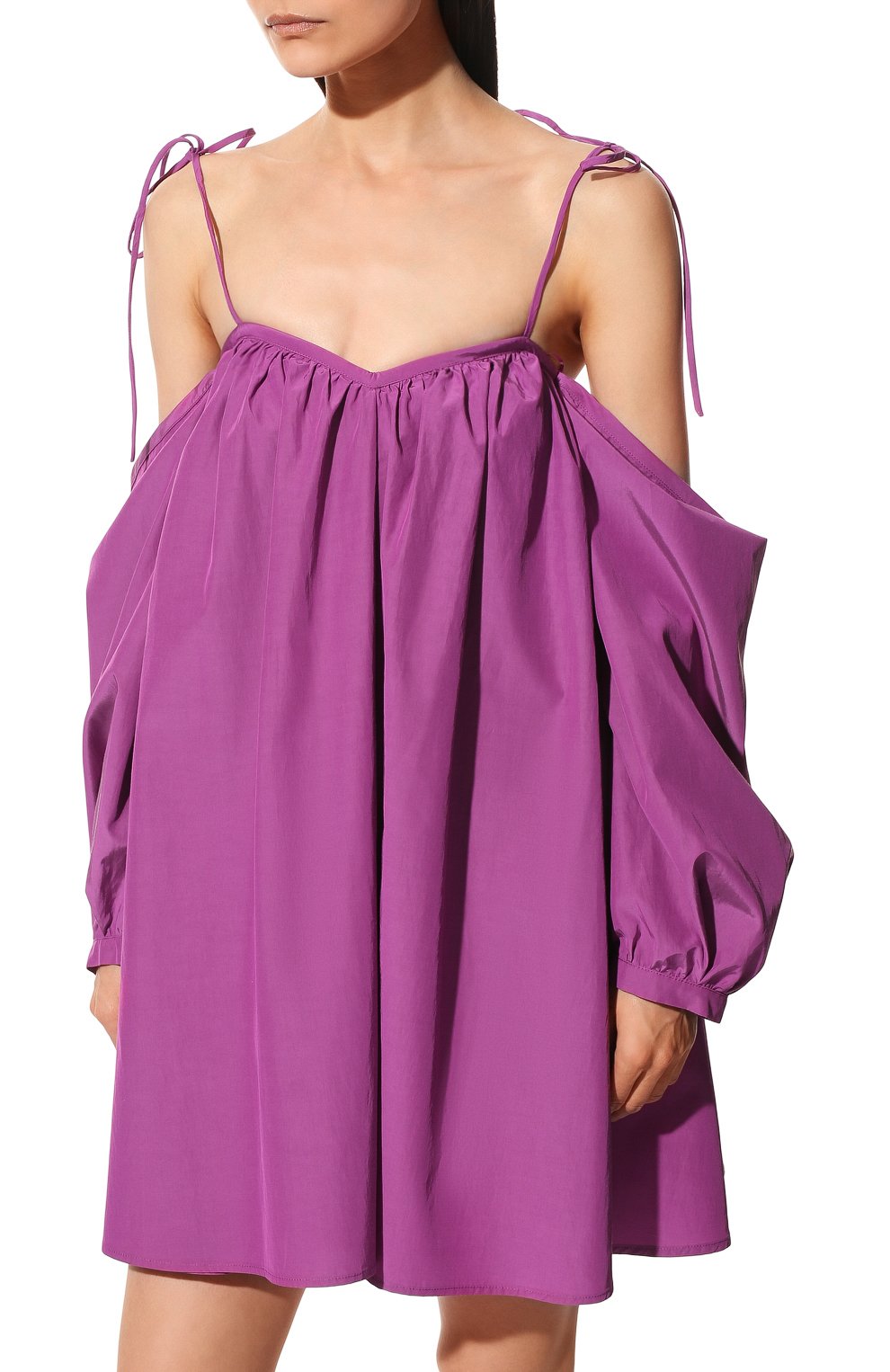 Платье из вискозы и хлопка MSGM, арт. 3242MDA109 227306, фото 3