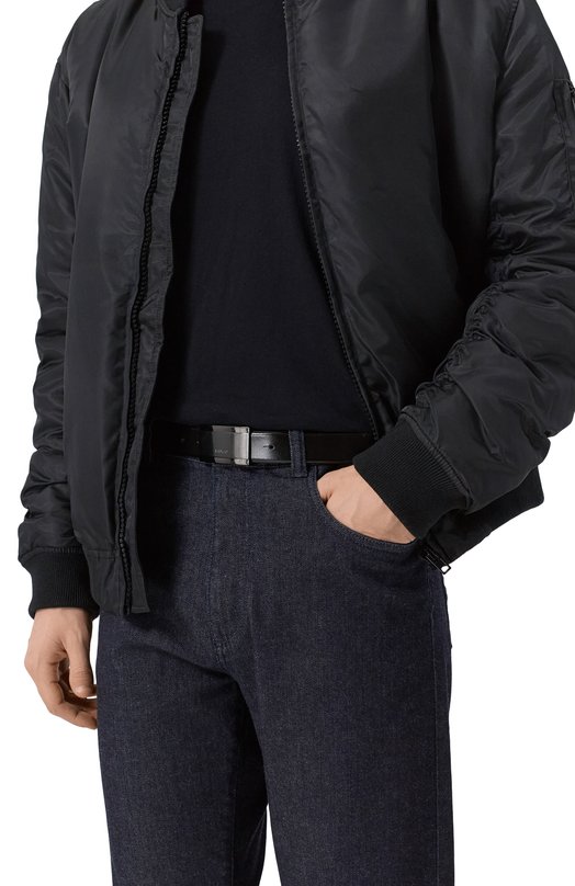 Кожаный ремень HUGO 50541176 Чёрный  50541176 Фото 2