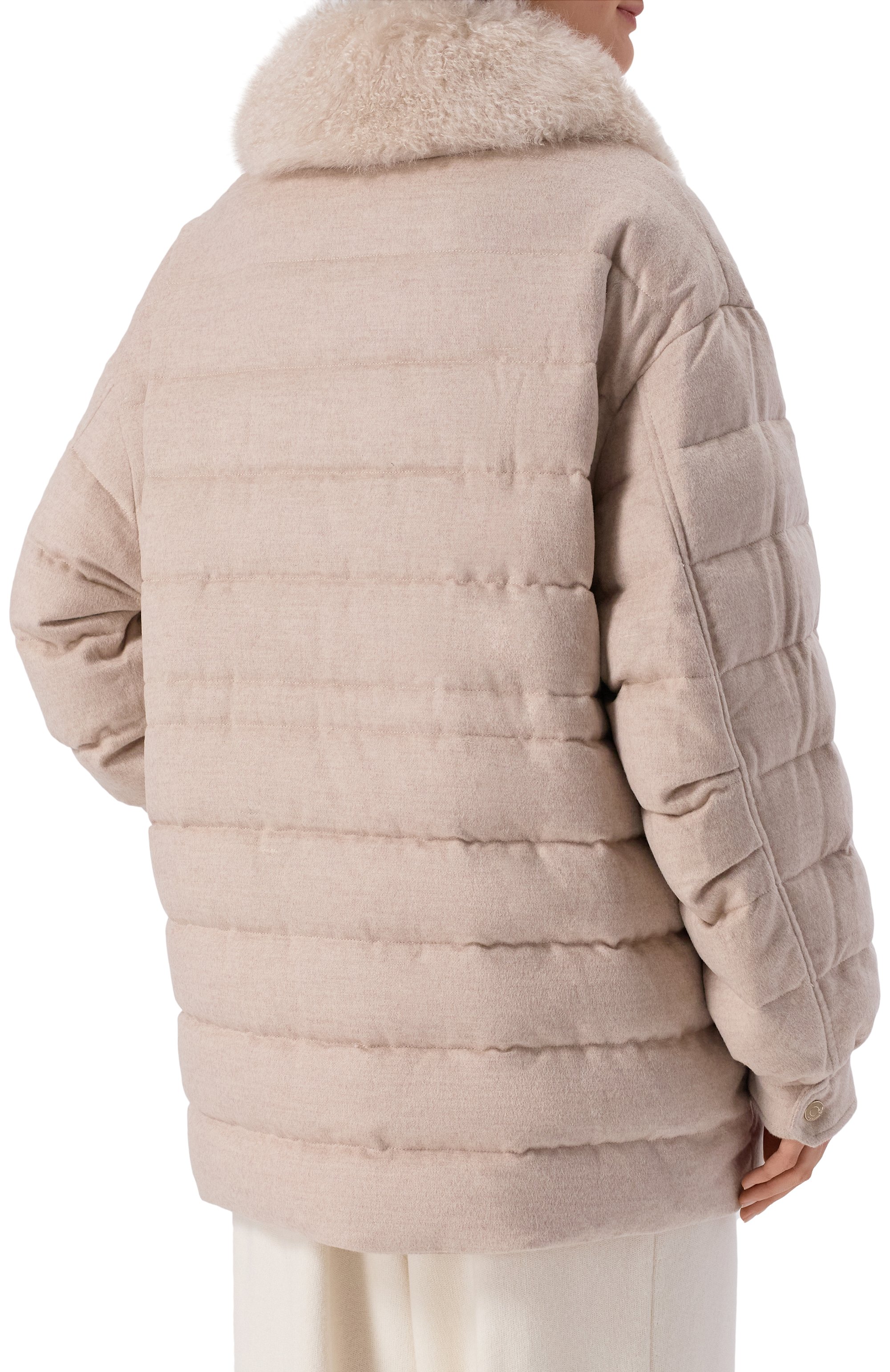 Пуховик из шерсти и кашемира MANZONI24, арт. 25M1568-S0FT0CFE/48-50, фото 4