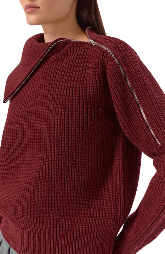 Шерстяной свитер Dries Van Noten 011235-2707-355 Бордовый  011235-2707-355 Фото 5