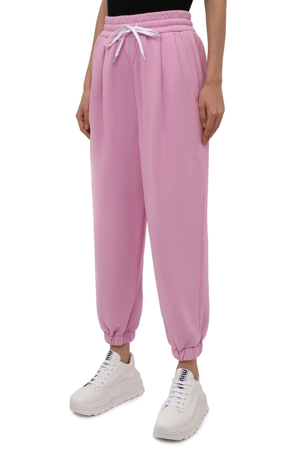 Хлопковые джоггеры MIU MIU, арт. MJP259-1ZF3-F0E18, фото 3