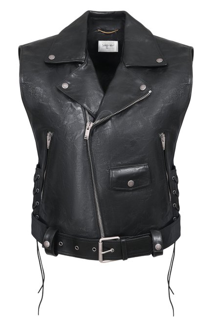 Женский кожаный жилет SAINT LAURENT, арт. 865045/YCUS2