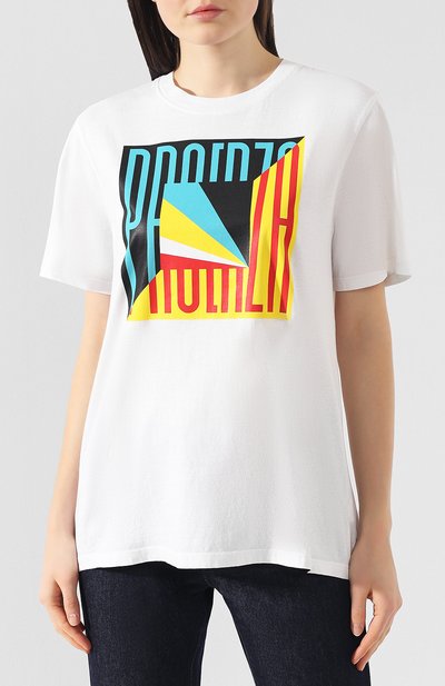 Хлопковая футболка PROENZA SCHOULER, арт. WL1914098-JCP110, фото 3