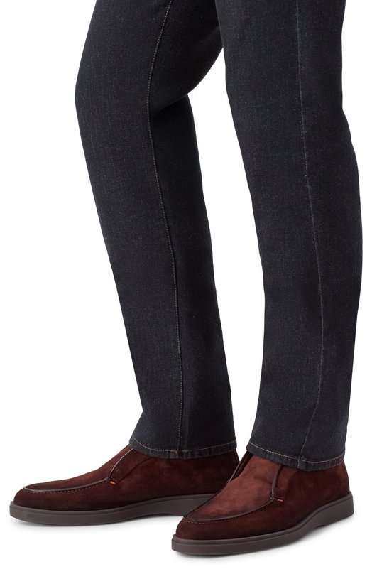 Замшевые ботинки Detroit Santoni MGDG17823DKTGEAA Коричневый  MGDG17823DKTGEAA Фото 3