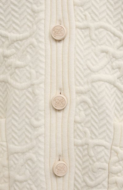 Кардиган FENDI кремового цвета по цене 216000 руб., арт. FZC888 AHE9, фото 5 Кардиган FENDI, арт. FZC888 AHE9, фото 5