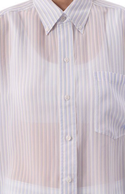 Шелковая рубашка ALEXANDER WANG светло-голубого цвета по цене 96350 руб., арт. 1WC2251012, фото 5 Шелковая рубашка ALEXANDER WANG, арт. 1WC2251012, фото 5