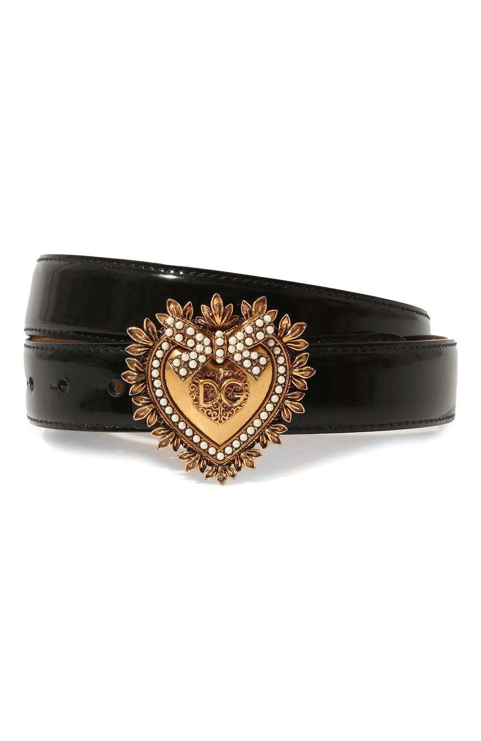 Кожаный ремень DOLCE & GABBANA черного цвета по цене 53350 руб., арт. BE1352/A1037, фото 1 Кожаный ремень DOLCE & GABBANA, арт. BE1352/A1037, фото 1