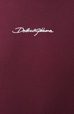 Мужская хлопков�ая футболка DOLCE & GABBANA бордового цвета, арт. G8RN8Z/G7NUB | Фото 6 (Материал внешний: Хлопок; Длина (для топов): Стандартные; Материал сплава: Проставлено; Рукава: Короткие; Драгоценные камни: Проставлено; Принт: Без принта; Стили: Кэжуэл; Кросс-КТ: Джерси; Мужское Кросс-КТ: Футболка-одежда)