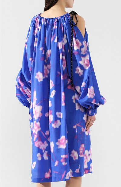 Хлопковое платье DRIES VAN NOTEN синего цвета по цене 62700 руб., арт. 191-11097-7100, фото 4 Хлопковое платье DRIES VAN NOTEN, арт. 191-11097-7100, фото 4