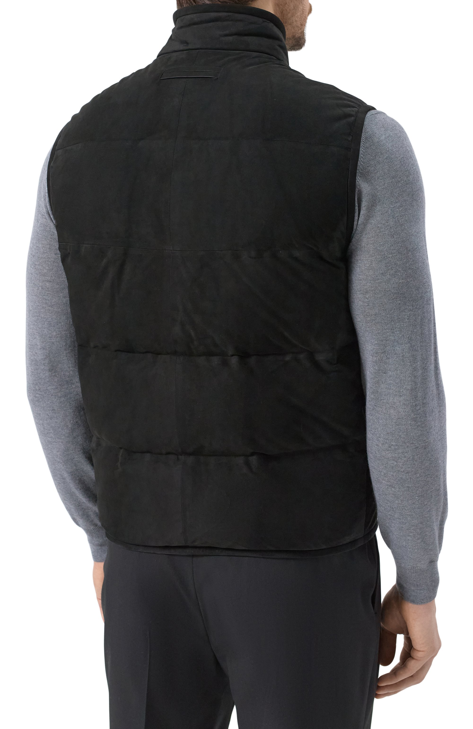 Замшевый жилет ZEGNA черного цвета по цене 834000 руб., арт. E184/UEPVMA8, фото 4 Замшевый жилет ZEGNA, арт. E184/UEPVMA8, фото 4