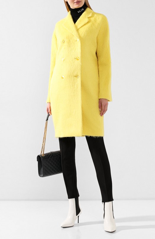 Шерстяное пальто Ralph Lauren Жёлтый, фото 2