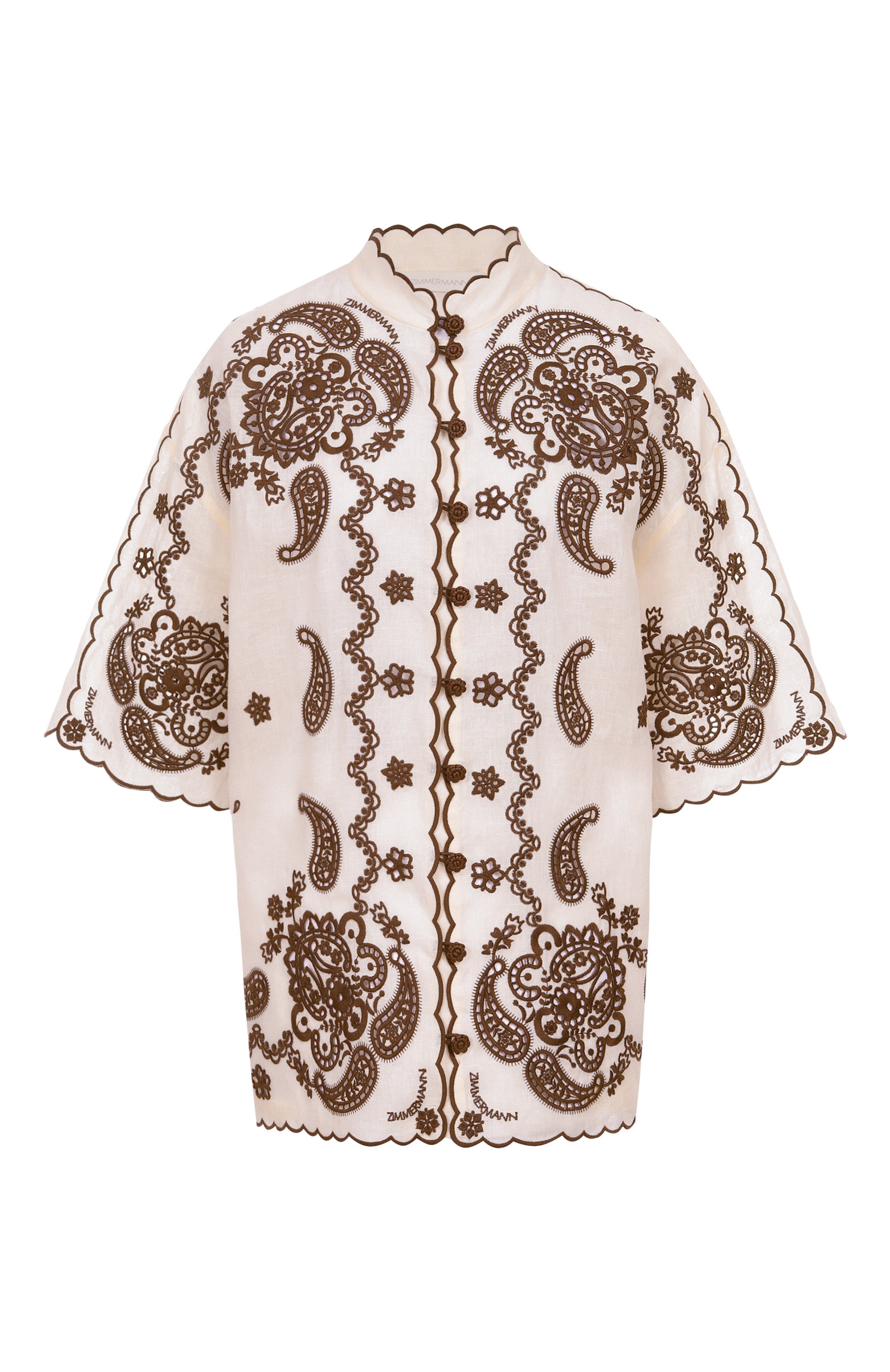 Льняная блузка ZIMMERMANN, арт. 3287TSS253, фото 1