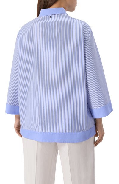 Хлопковая блузка MARINA SPORT голубого цвета по цене 39950 руб., арт. GELA, фото 4 Хлопковая блузка MARINA SPORT, арт. GELA, фото 4