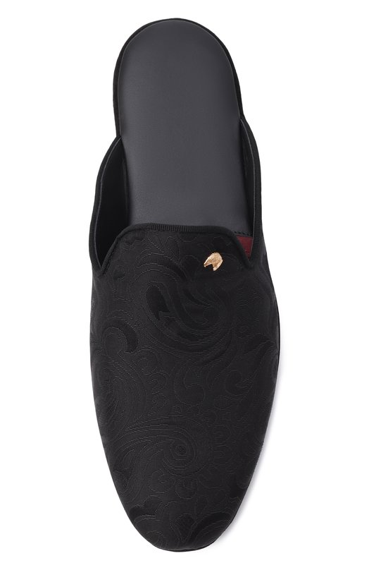 Текстильные домашние туфли Stefano Ricci UL01_P745/TSVT Чёрный  UL01_P745/TSVT Фото 6