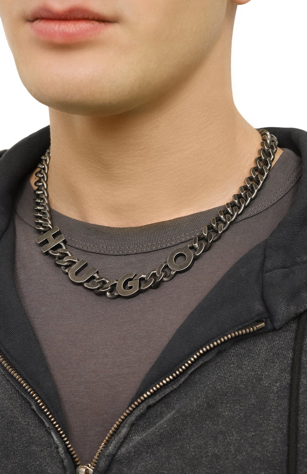 Цепь HUGO серебряного цвета по цене 11800 руб., арт. 50511018, фото 2 Цепь HUGO, арт. 50511018, фото 2