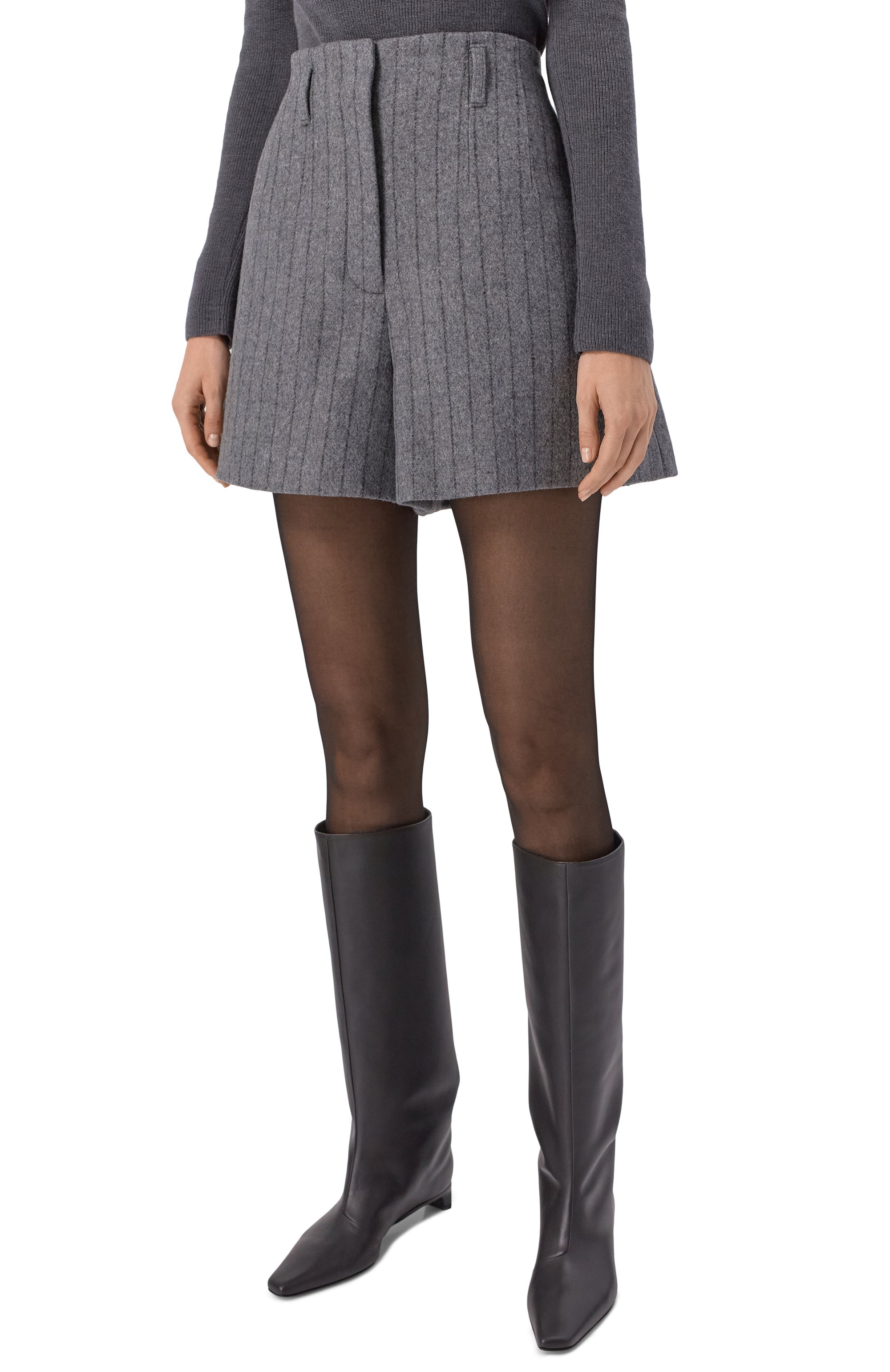 Шерстяные шорты IRO серого цвета по цене 49450 руб., арт. WM30NIRIA, фото 3 Шерстяные шорты IRO, арт. WM30NIRIA, фото 3