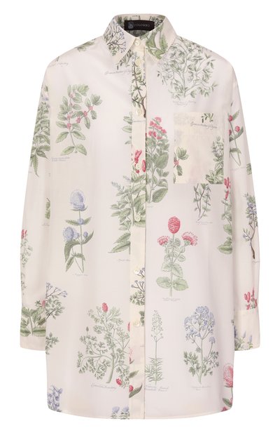 Женская рубашка из хлопка и шелка COLOMBO, арт. CM00399/F/T0294-U-1Z