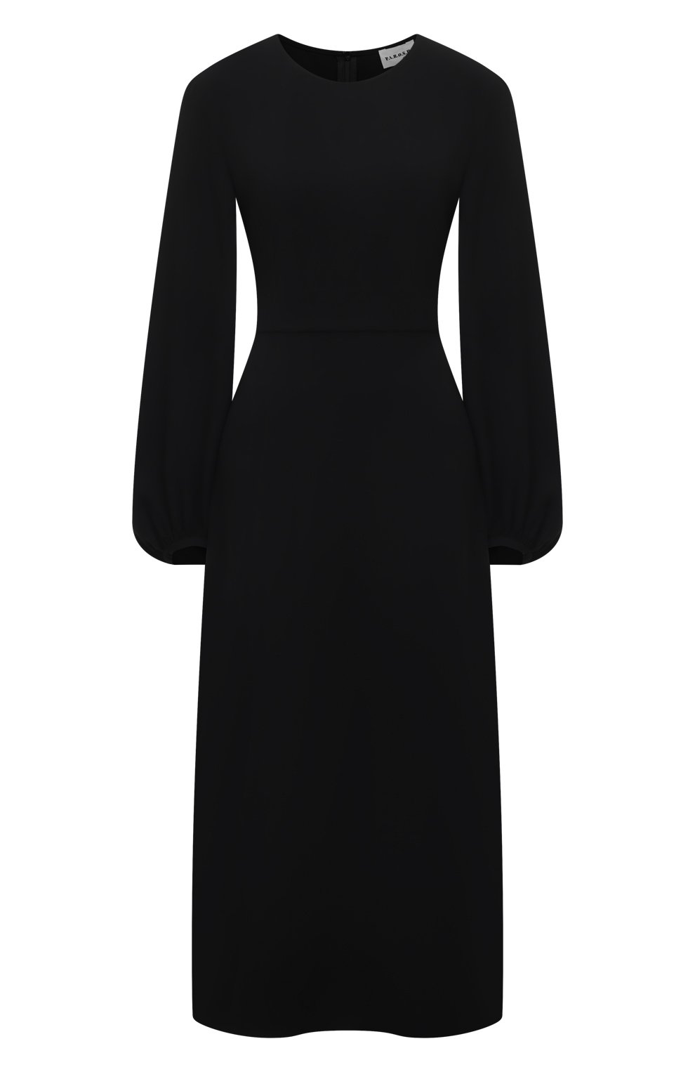 Платье P.A.R.O.S.H. черного цвета по цене 55700 руб., арт. P0KER-D725236, фото 1 Платье P.A.R.O.S.H., арт. P0KER-D725236, фото 1