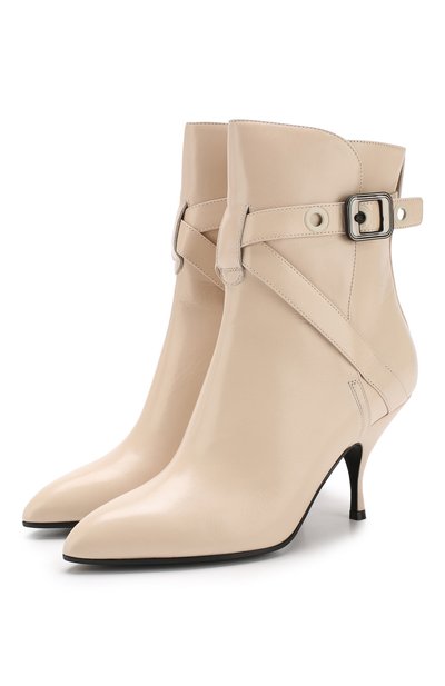 Кожаные ботильоны на фигурном каблуке BOTTEGA VENETA, арт. 533047/VX190, фото 1