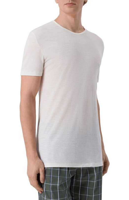 Футболка из шерсти и шелка Zimmerli 710-1450 Кремовый  710-1450 Фото 3