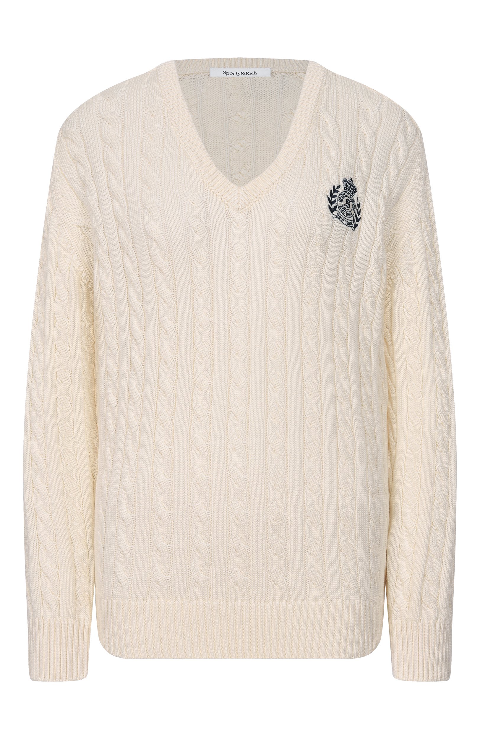 Хлопковый свитер SPORTY AND RICH, арт. WS090712243WH37, фото 1