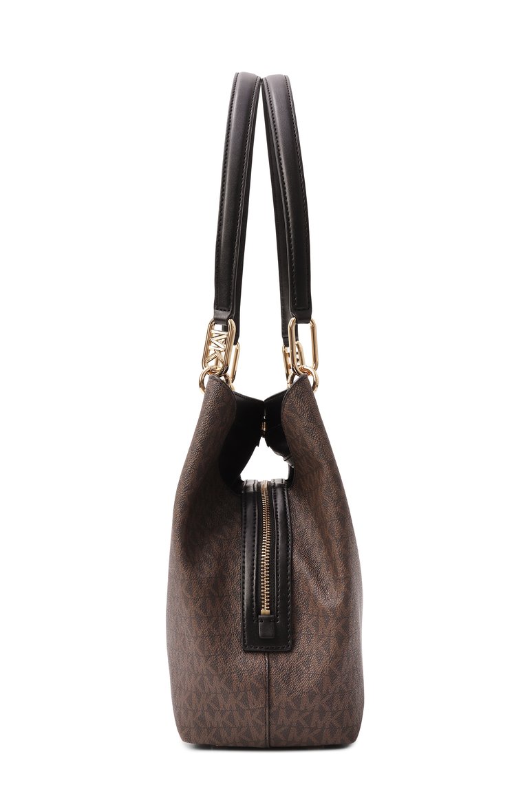 Женская сумка-тоут kensington large MICHAEL MICHAEL KORS темно-коричневого цвета, арт. 30F3G8KT7B | Фото 4 (Размер: large; Материал: Экокожа, Канва; Автоматизация ТО: Проставлено; Автоматизация состава: Проставлено)