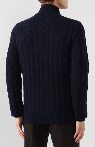 Кашемировый джемпер KITON темно-синего цвета по цене 275500 руб., арт. UK10198, фото 4 Кашемировый джемпер KITON, арт. UK10198, фото 4