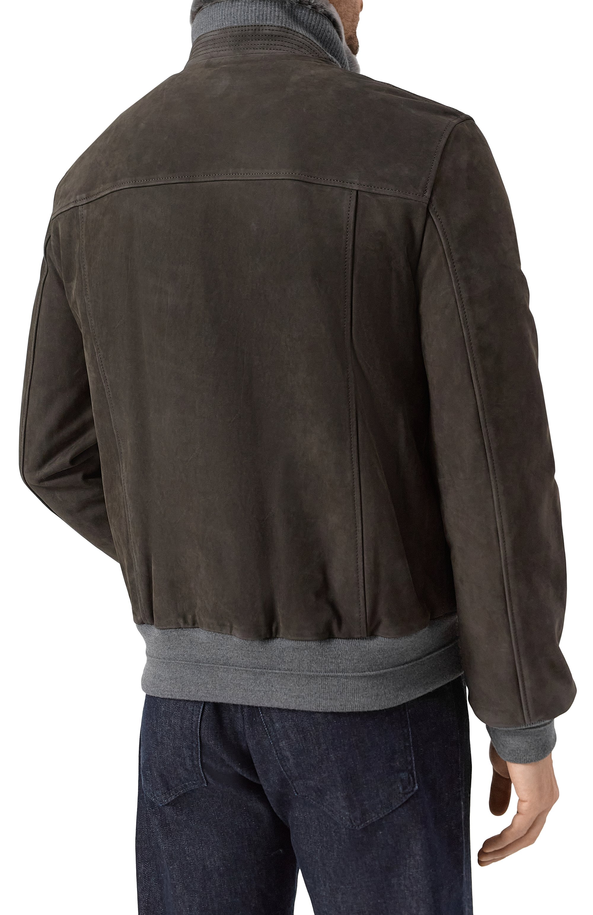 Замшевый бомбер с отделкой из овчины ANDREA CAMPAGNA, арт. 25U817-L27S29X, фото 4