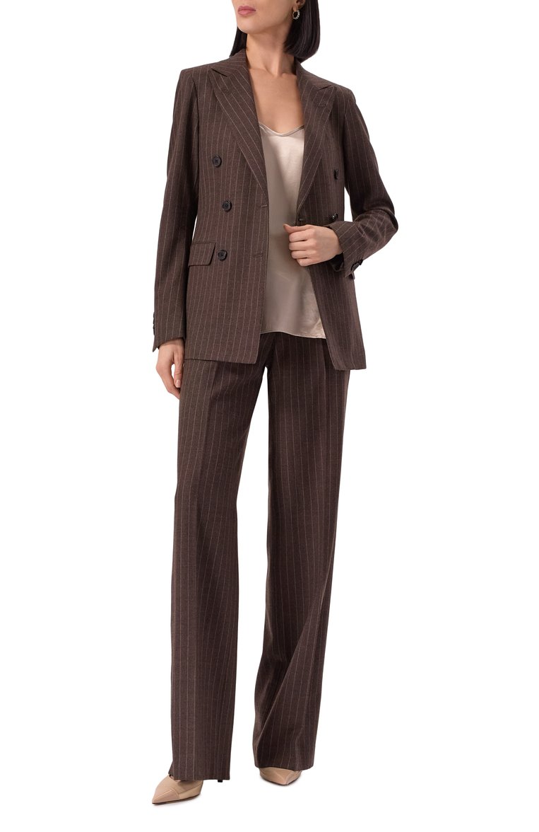 Женский атласный топ KITON бежевого цвета, арт. D47455K0911E01 | Фото 2 (Длина (для топов): Стандартные; Мате�риал внешний: Вискоза; Рукава: На бретелях; Стили: Минимализм; Автоматизация состава: Проставлено; Автоматизация ТО: Проставлено)