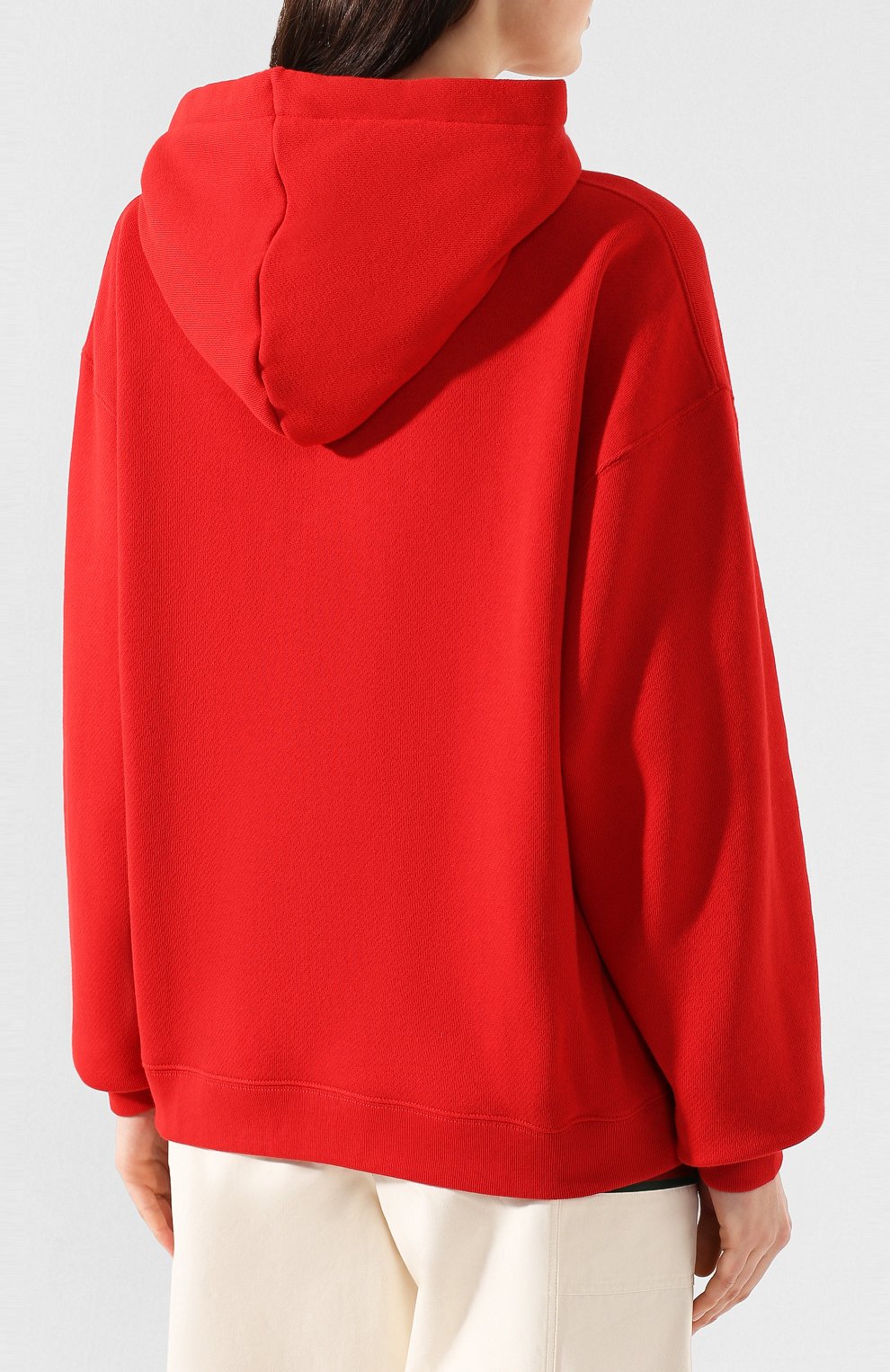 Хлопковое худи GUCCI красного цвета по цене 115500 руб., арт. 605154/XJB8V, фото 4 Хлопковое худи GUCCI, арт. 605154/XJB8V, фото 4