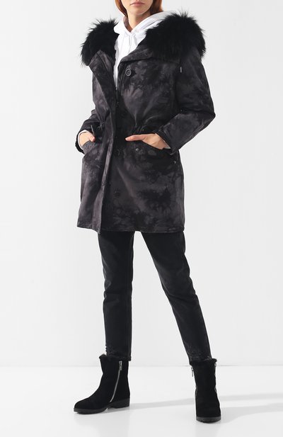 Утепленные замшевые ботинки с молниями DKNY, арт. K3840252, фото 2