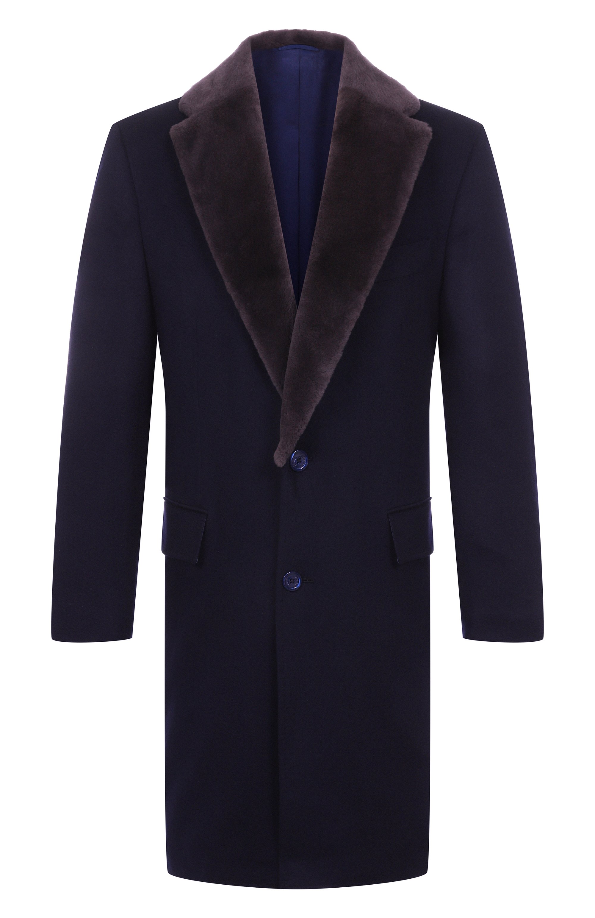 Кашемировое пальто с воротником из бобра STEFANO RICCI, арт. M1ZF992C10/C060HC, фото 1