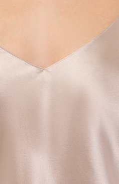 Женская шелковый топ LUNA DI SETA бежевого цвета, арт. VLST08005 | Фото 5 (Нос: Не проставлено; Материал внешний: Шелк)