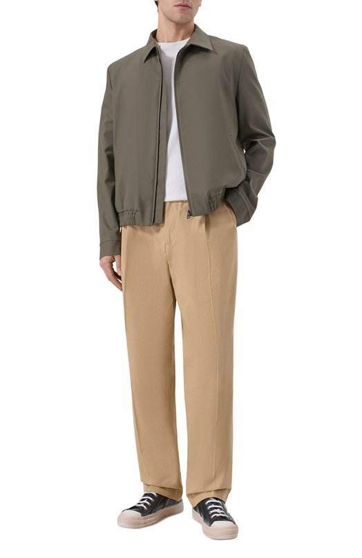 Хлопковые брюки HUGO 50553211 Бежевый  50553211 Фото 2