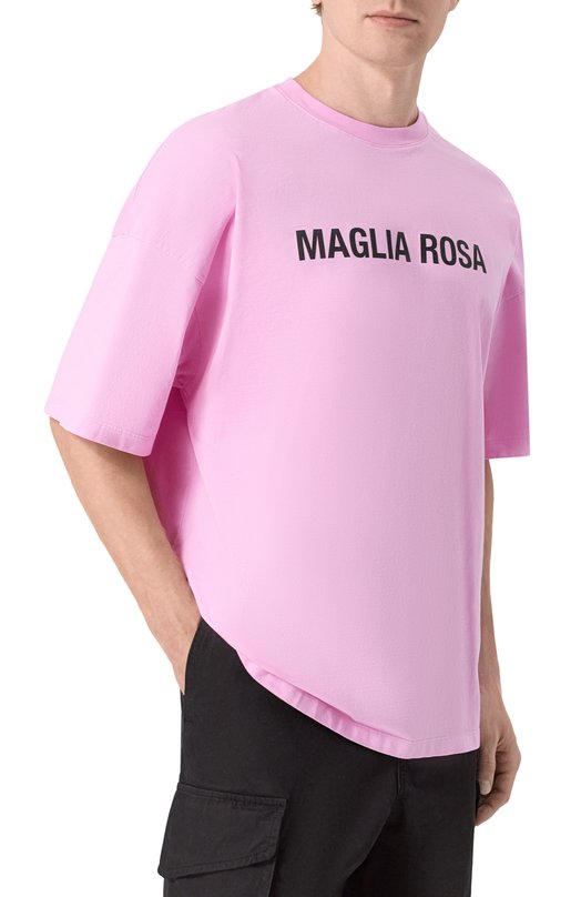 Хлопковая футболка MSGM 4040MM97N/267098 Розовый  4040MM97N/267098 Фото 3