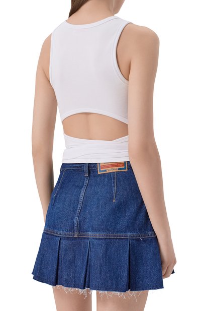 Хлопковый топ DIESEL белого цвета по цене 11800 руб., арт. A21019/0EJAI, фото 4 Хлопковый топ DIESEL, арт. A21019/0EJAI, фото 4