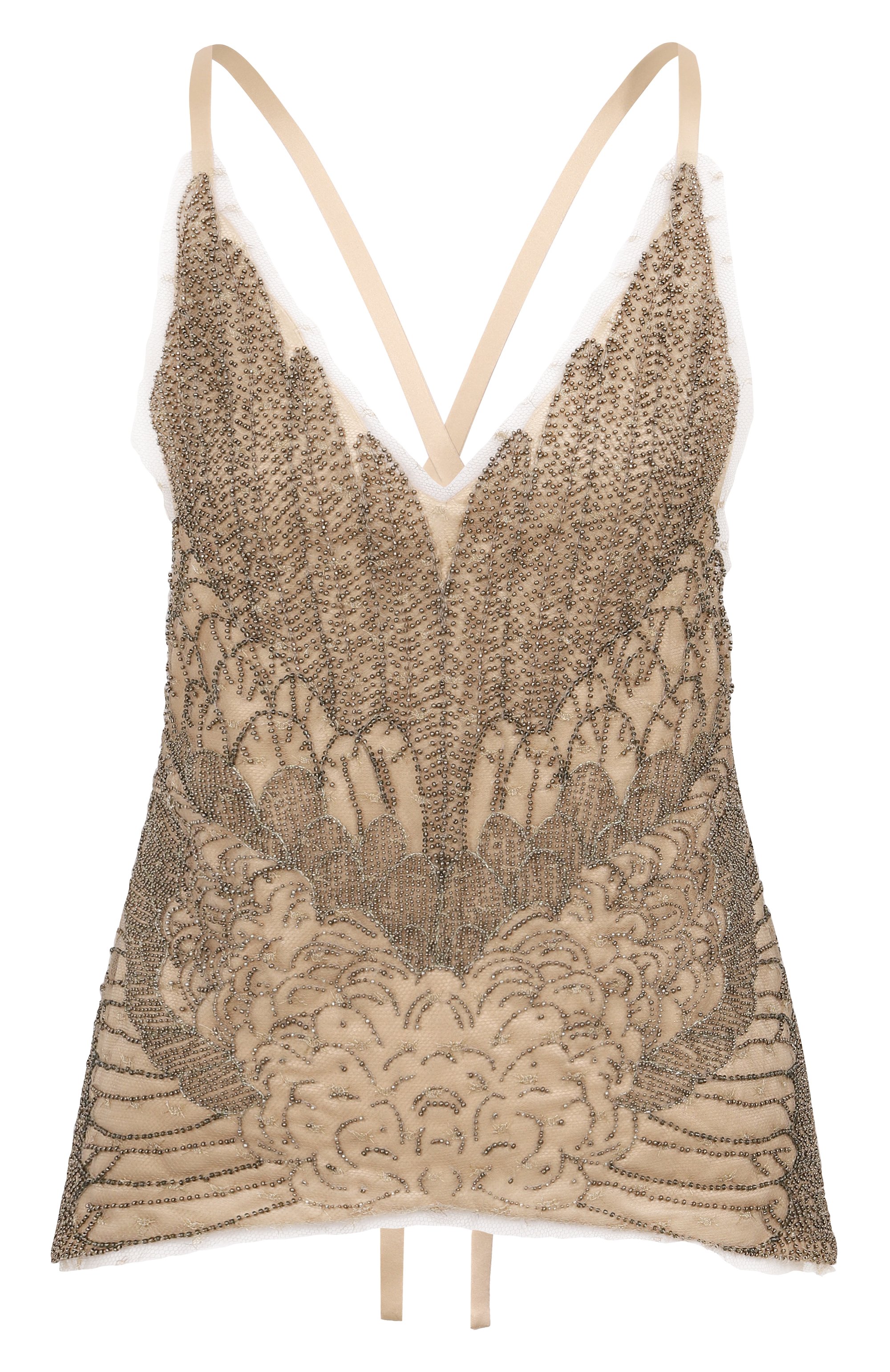 Шелковый топ с отделкой бисером AKHMADULLINA, арт. 1125.2TP710/S102, фото 1