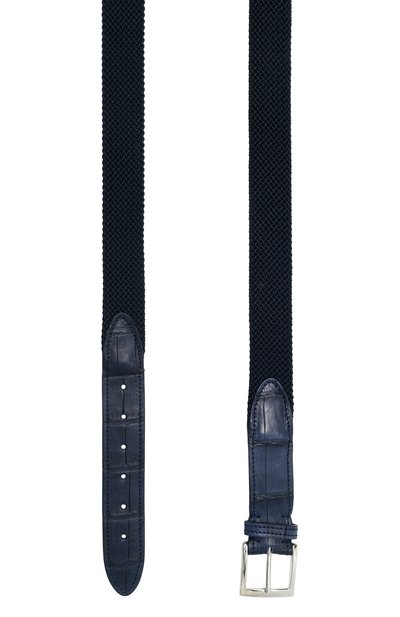 Ремень с отделкой из к�ожи крокодила KITON, арт. USC4336N0134001/120-140, фото 3