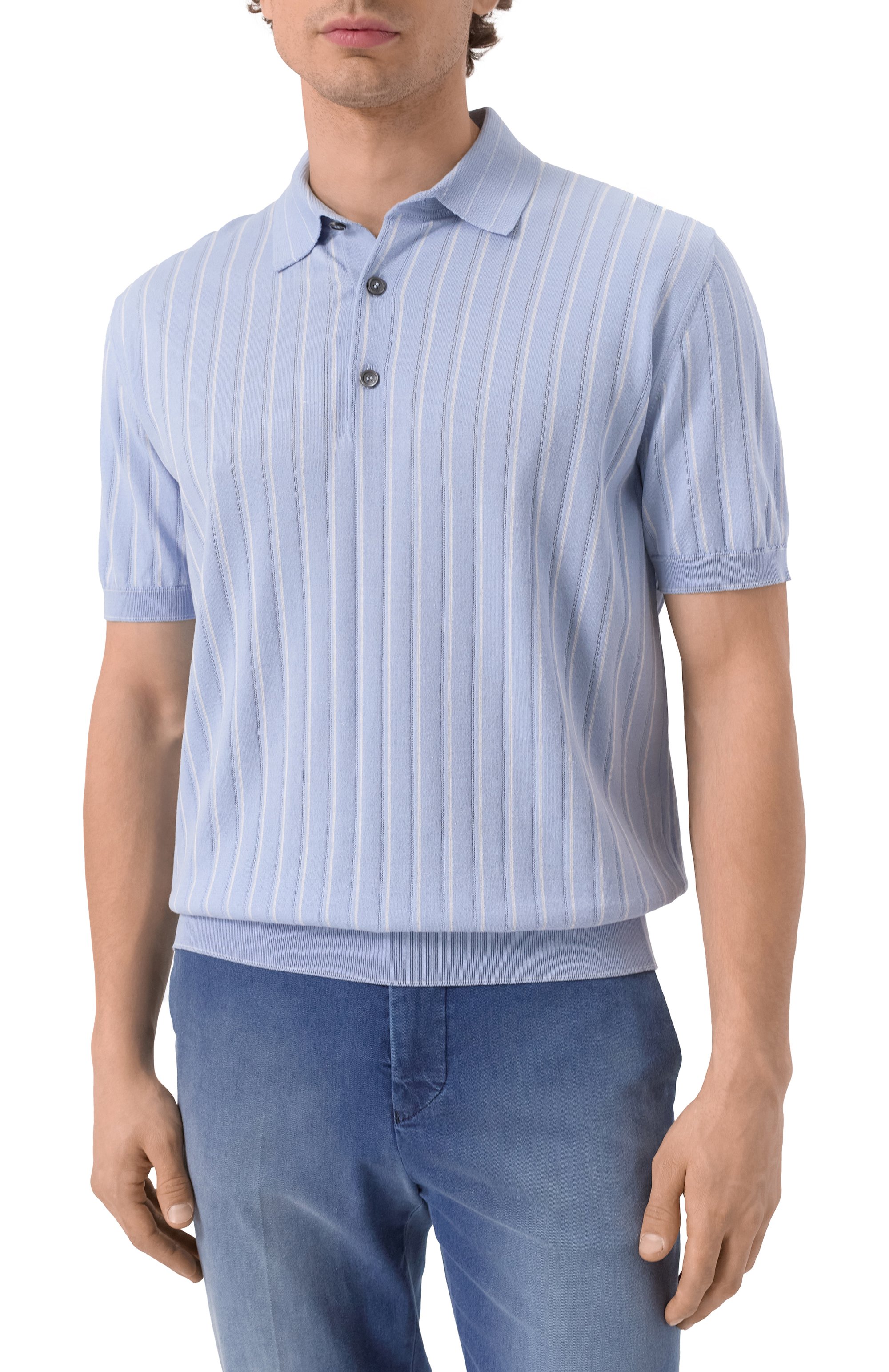 Поло из хлопка и шелка BRIONI, арт. UMR200/PCK12, фото 3