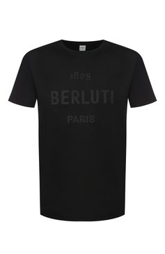Мужская хлопковая футболка BERLUTI черного цвета, арт. R15JRS29-005 | Фото 1 (Материал внешний: Хлопок; Статус проверки: Проверено, Проверена категория; Длина (для топов): Стандартные; Рукава: Короткие; Стили: Кэжуэл; Принт: С принтом; Драгоценные камни: Проставлено; Материал сплава: Проверено, Проставлено; Кросс-КТ: Джерси; Мужское Кросс-КТ: Футболка-одежда)