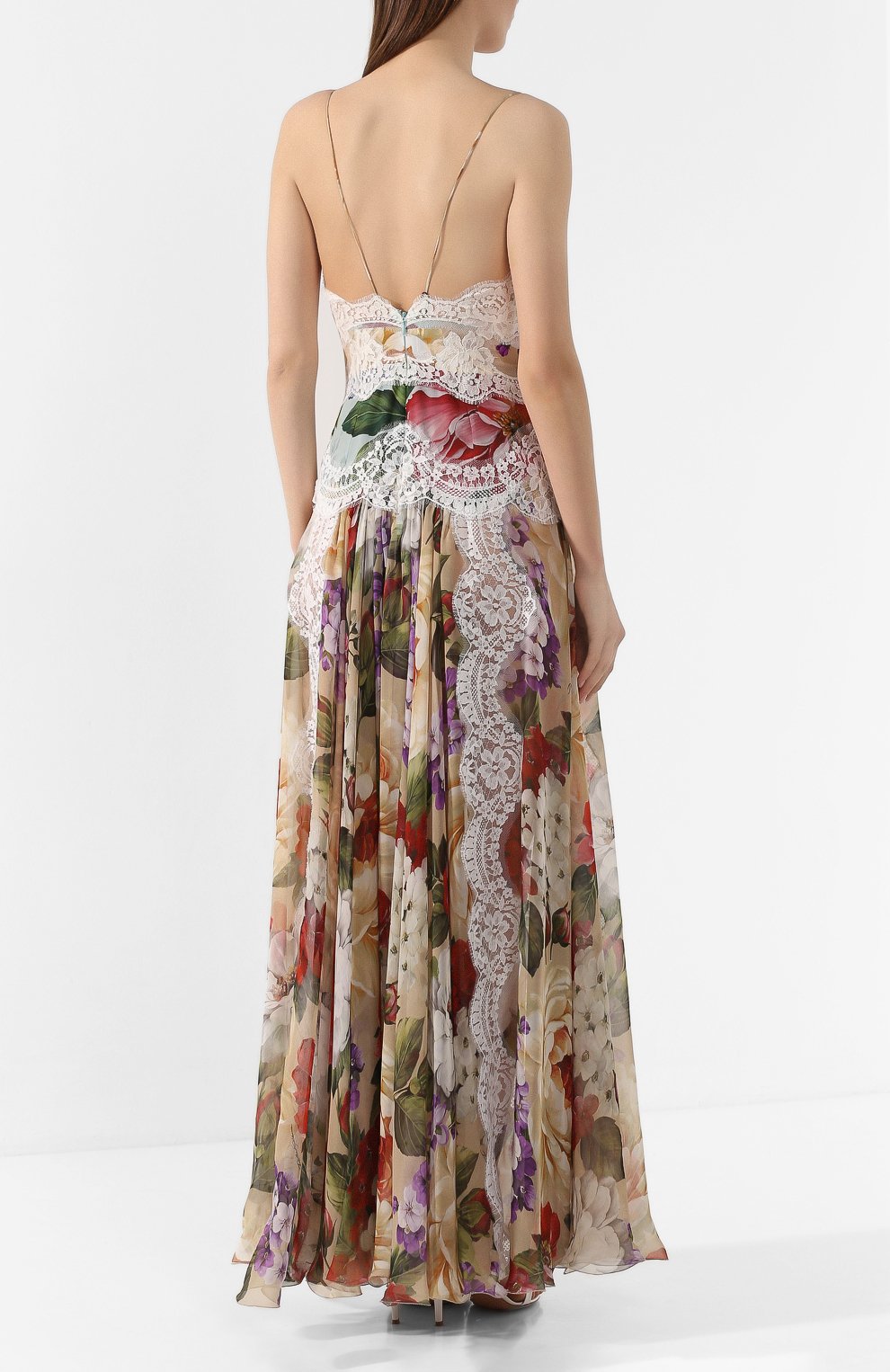 Платье из смеси шелка и хлопка DOLCE & GABBANA, арт. F6H5AT/GDS39, фото 4