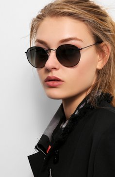 Женские солнцезащитные очки RAY-BAN черного цвета, арт. 3447N-002/71 | Фото 2 (Кросс-КТ: С/з-унисекс; Региональные ограничения белый список (Axapta Mercury): Не проставлено, RU; Нос: Не проставлено; Тип очков: С/з; Статус проверки: Требуются правки, Проверена категория; Материал сплава: Проверено; Очки форма: Круглые; Оптика Гендер: оптика-унисекс)