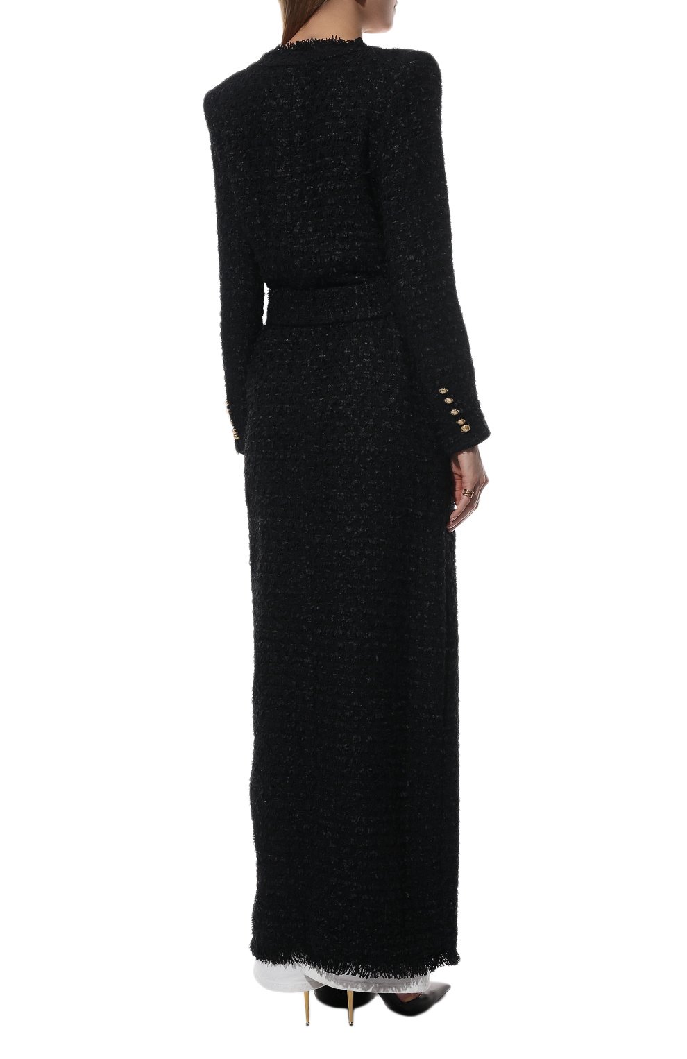 Пальто из хлопка и вискозы BALMAIN, арт. XF1UE001/CB76, фото 4