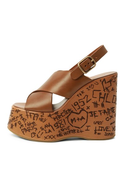 Кожаные босоножки maxime CHLOÉ, арт. CHC24A02YLU, фото 4