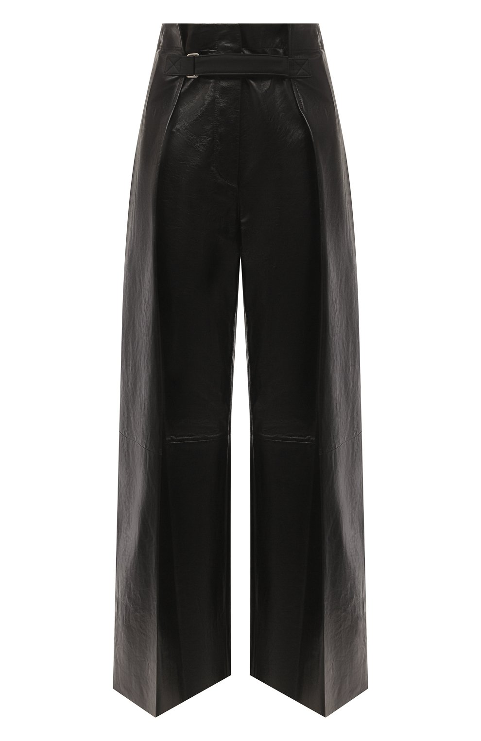 Кожаные брюки JIL SANDER черного цвета по цене 441000 руб., арт. JSWS653076-WSL01011, фото 1 Кожаные брюки JIL SANDER, арт. JSWS653076-WSL01011, фото 1