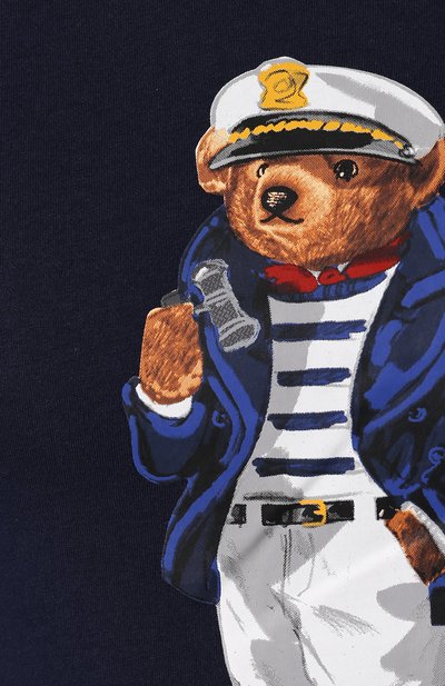 Хлопковая футболка POLO RALPH LAUREN темно-синего цвета по цене 9660 руб., арт. 710752708, фото 5 Хлопковая футболка POLO RALPH LAUREN, арт. 710752708, фото 5