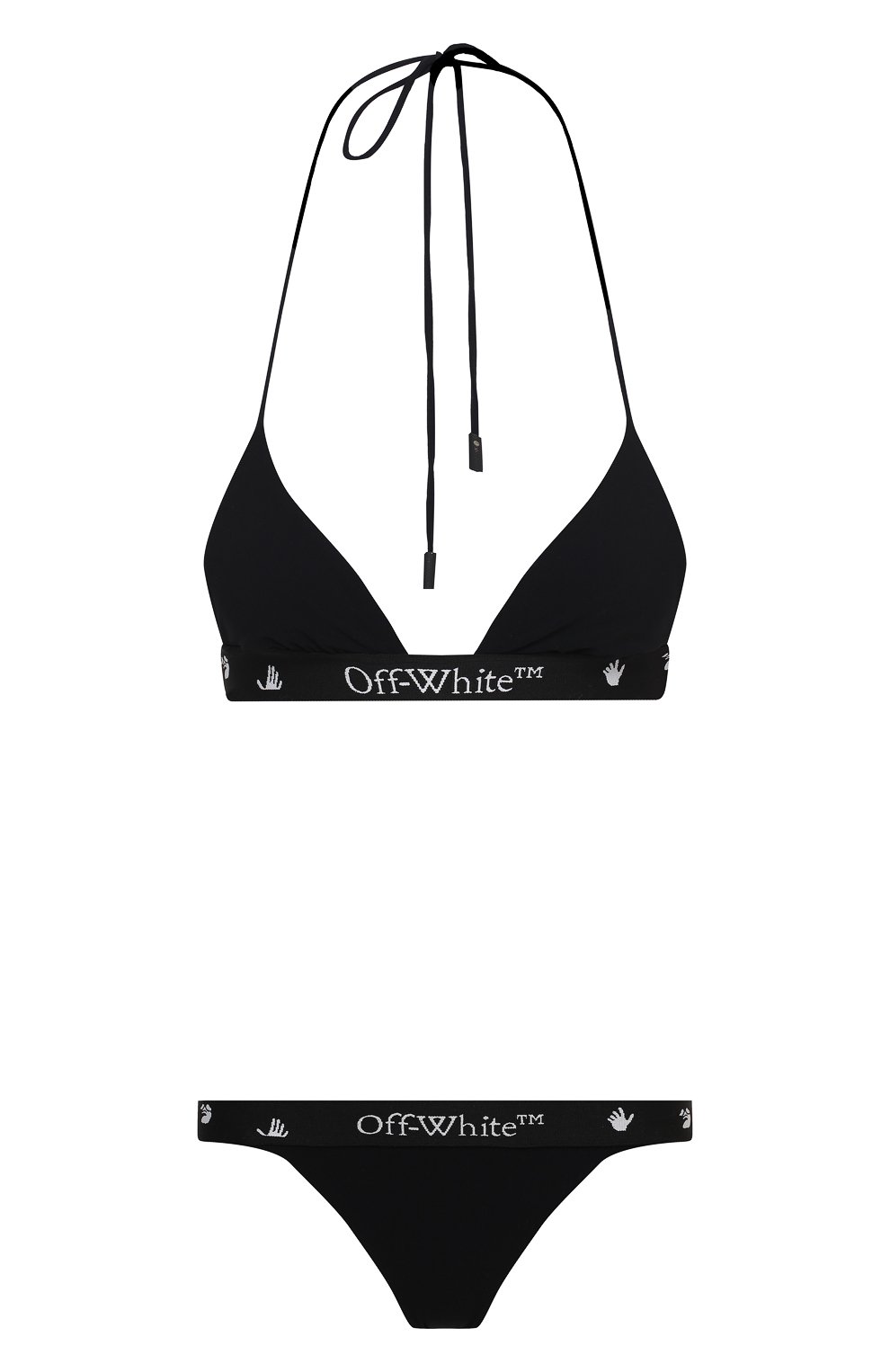 Раздельный купальник OFF-WHITE черного цвета по цене 37600 руб., арт. 0WFA049E20FAB0011000, фото 1 Раздельный купальник OFF-WHITE, арт. 0WFA049E20FAB0011000, фото 1
