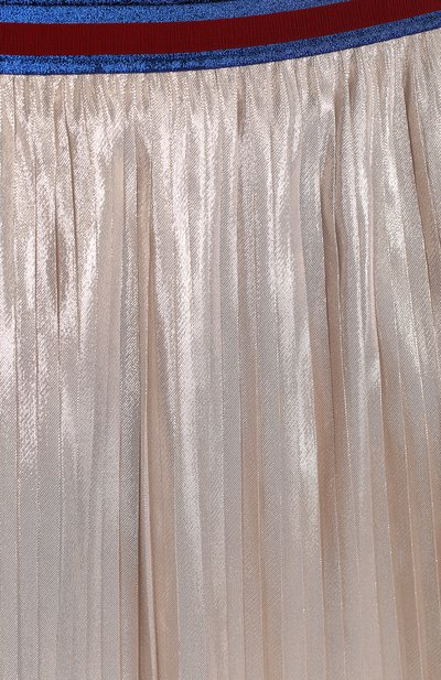 Плиссированная юбка с металлизированной отделкой и контрастным поясом GUCCI, арт. 477409/ZB341, фото 3