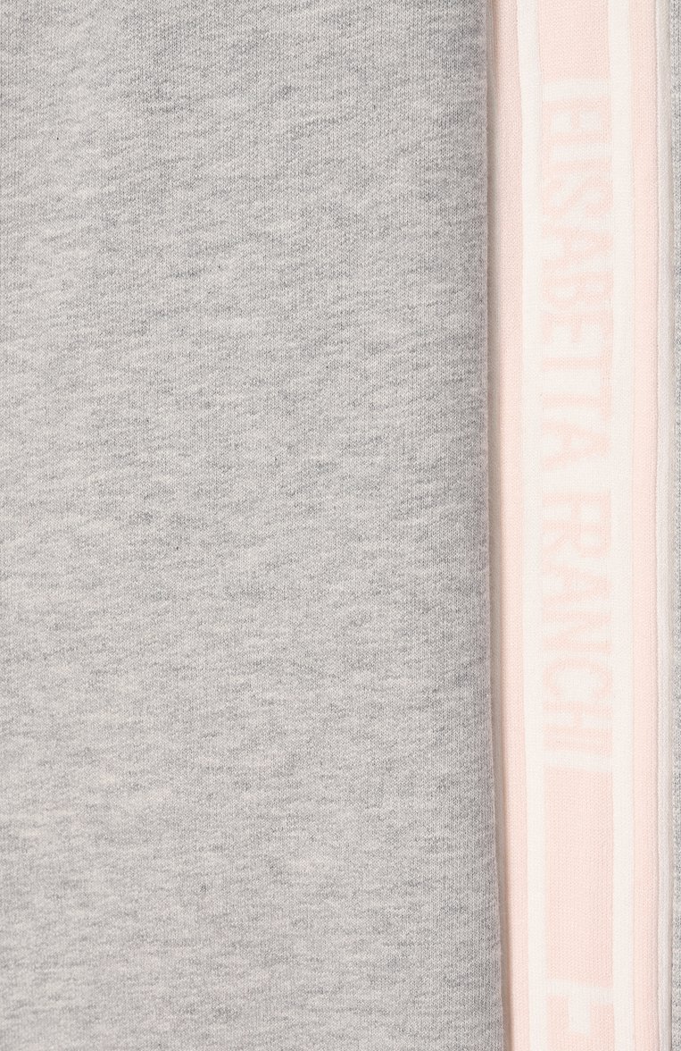 Детские хлопковые брюки ELISABETTA FRANCHI LA MIA BAMBINA светло-серого цвета, арт. EFPA2730/FF002/4A-8A | Фото 3 (Материал внешний: Хлопок; Материал сплава: Проставлено; Нос: Не проставлено; Девочки Кросс-КТ: Брюки-спорт; Случай: Повседневный; Ростовка одежда: 4 года | 104 см, 8 лет | 128 см, 6 лет | 116 см)